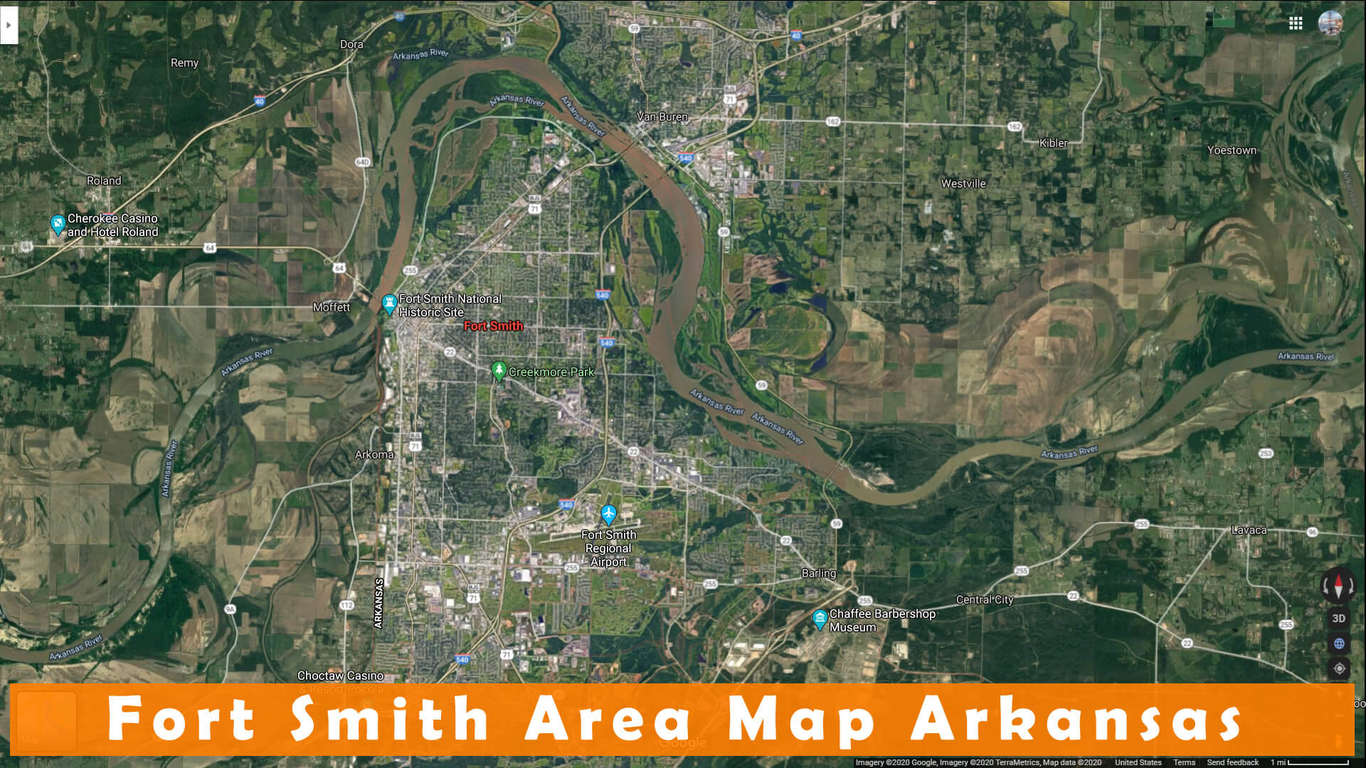 Fort Smith Zone Carte Arkansas